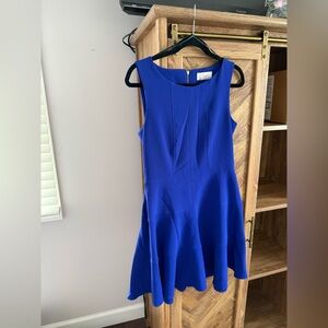 Closet Royal Blue Sleeveless Fit & Flare Mini Dress
